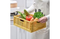 China Odorless Collapsible Plastic Storage Crate , Drainable Foldable Plastic Basket supplier
