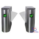 Stainless Steel Retractable Flap Barrier Gate , Bi - directional Multi Access Control Turnstiles for sale
