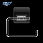 Clear Bathroom Sets Paper Roll Holder Self Adhesive Toilet Stand 140*83*25mm for sale