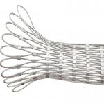 Steel 304 316 Stainless Rope Mesh Flexible Bridge Protection Handrail for sale