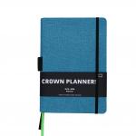China Blue Color Day Designer Weekly Monthly Planner With Waist Band / Two Ribbon Bookmark manufacturer