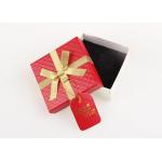 Red Present Packaing Cardboard Gift Boxes For Watch / Chocolate / Necklace