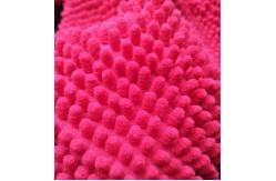 China Microfiber 1200gsm Red Big Chenille 150cm Width Used Like Mats Gloves supplier