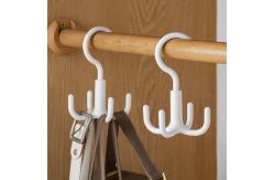 China Plastic 360 Degree Rotating Closet Hook Hanger For Scarves Belts Ties supplier