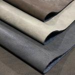 Simulated PU Microfiber Leather For Shoe Retro Burnt Bark Pattern for sale