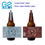 Paper Beer Bottle Label With Glossy Finish Made Of Paper Easy To Apply And Remove for sale