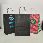 weed Flower Paper Shopping Bag Flat Bottom Packaging Bag With Handle for sale