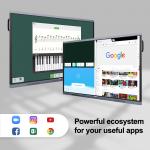 75'' H10 ODM 4K Android OPS Interactive Display Panel Smart Board Touch Screen Monitor for sale