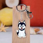 Holographic Acrylic Key Chain Cute Cartoon Animal Pet Picture Printed Acrylic Picture Keychain