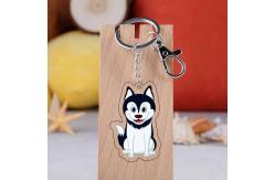 China Holographic Acrylic Key Chain Cute Cartoon Animal Pet Picture Printed Acrylic Picture Keychain supplier