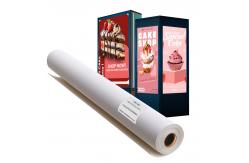 China Solvent Coated Backlit Frame System Textile 180gsm Eco Solvent UV Ink Fabric Roll supplier