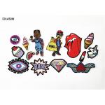 Small Clothing Embroidery Patches Kids Eco Friendly Cute Embroidered Cloth Badges for sale