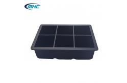 China 6 Cavities Silicone Ice Mold Stocked Ball Shaped Ice Cube Tray Customized supplier