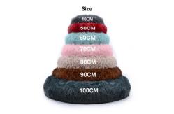 China Circle Luxury Comfy Calming Dog Bed / Custom 36 Inch Dog Crate Bed supplier