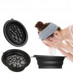 Large Silicone Bowl for Face Ice Bath with Built-In Icetray, Foldable and Hanging Design for Easy Storage and Carrying, Dipping Face Ice Bath at Home and Travel for sale
