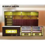 Chinese Style Pharmacy Display Shelves Medical Shop Racks With Light Box for sale