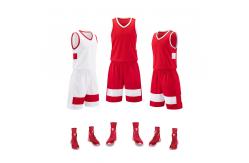China Quick-Drying Youth Basketball Uniforms with Standard Thickness and Custom Design supplier
