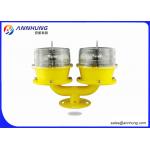 Double Low Intensity LED Solar Obstruction Light For Wind Turbines /  High Rise Building for sale