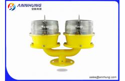 China Red Solar Powered Led Flashing Lights / Waterproof Tower Warning Lights supplier