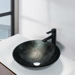 Round Single Bowl Bathroom Sink With Foil Classic Countertop Vanity Basin for sale