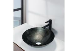 China Round Single Bowl Bathroom Sink With Foil Classic Countertop Vanity Basin supplier
