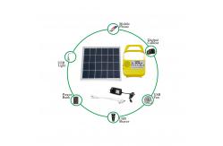 China LED 9W Portable Solar Energy System With Mobile Phone Charging supplier