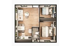 China Fast Installation 20FT Expandable Container House 40 Year Lifespan 6t Weight supplier