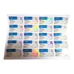 Pharmaceutical 10ml Glass Vial Hologram Sticker Labels for sale