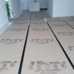 Contractor Grade Durable Building Floor Protection Paper , Rolled Cardboard Floor Covering for sale