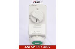 China 63A 3P IP67 Socket With Switches And Mechanical Interlock IEC standard supplier