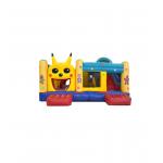 Pikachu Theme Children Fun Park Inflatable Slide Bouncy Playground for sale