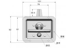 China Versatility Door Handle Tool Box Locks Truck Folding Latch Mirror Polished supplier