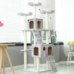 OEM ODM White Cat Scratcher Climber Plush Cat Scratcher Tree House for sale