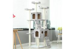 China OEM ODM White Cat Scratcher Climber Plush Cat Scratcher Tree House supplier