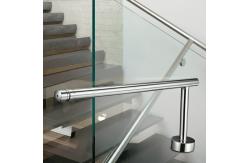 China Rust-Resistant Stainless Steel Handrails with Polished Finish for Glass Staircases supplier