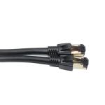 2m 3m 5m Cat6A Patch Cord Bare Copper Round PVC STP Ethernet Cable for sale