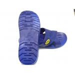 Blue Black White ESD Safe Materials SPU ESD Slipper Cross Type Symbol Embossed for sale