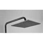 Wall Mounted Copper Black Champagne Rain Shower Faucets With Handle