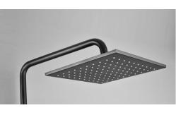 China Wall Mounted Copper Black Champagne Rain Shower Faucets With Handle supplier