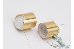 China Cylinder Aluminum Disc Top Cap For Bottles 24mm Plastic Screw supplier