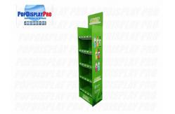 China Beverage Floor Merchandising Shelf Display Heavy Duty Loading 4C CMYK supplier