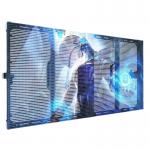 High Brightness Fixed LED Video Wall Advertising Screen P3.91 P7.8 Transparent LED Mesh Screen Display for Shopping Store for sale
