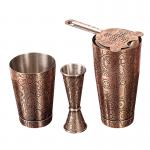 Stainless Steel Homeware Cocktail Shaker Steampunk Style Mixology Bartender Kit for sale
