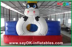 China Red / Blue PVC Giant  Inflatable Cow Bouncer For Amusement Park supplier