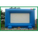Blow Up Projector Screen Blue Color Inflatable Movie Screen / Gray Inflatable Billboard for sale