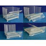 Galvanized wire mesh cage storage, folding wire container, bins, wire stacking baskets