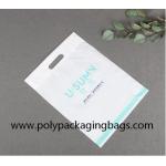 80 Micron Embossing CPE Plastic Die Cut Handle Bags for sale