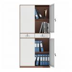Full Height 2 Tiers Metal Storage Cabinet With Two Drawers for sale