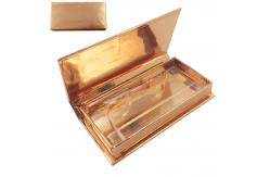 China Glossy Finish Custom Magnet Flip Rigid Packaging Boxes Eyelash Cosmetics Box With Ribbon supplier