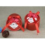 Cardboard Tube Packaging Cute Paper Wedding Candy Box With Ribbon for sale